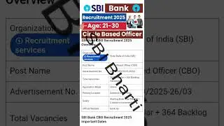 State Bank of India SBI Circle Based Officers CBO Recruitment 2025 Apply Online for 2600 Post