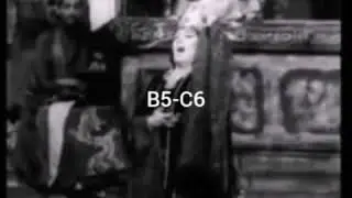 Birgit Nilsson, C6 (Do6) Head voice, (free, supported, balanced)