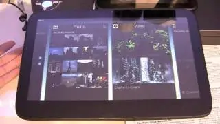 Интерфейс панели Intel MeeGo для планшетов, снятый на MWC 2011