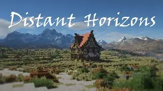 Minecraft - Distant Horizons Mod  - Time Lapse Loop Playback