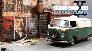 The Lone Gunmen's VW Combi Panel Van Diorama | The X Files Spin Off | Danny's Slapdash Dioramas