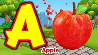 Песенка про изучение алфавита | Буква А для яблока | детские песенки, песенка для изучения алфави...