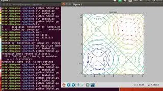 Contour Plot on Python in Ubuntu.