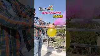 DIY Color Bomb for Holi | Easy & Fun Holi Craft Idea #shorts #ytshorts #holispecial #holicraft #diy