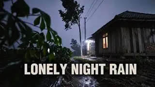 Cold Drizzle Night in a Remote Indonesian Village 🌧️ Windy & Dark Rural Ambience | ASMR 4K