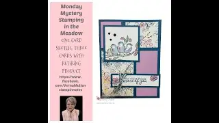 One Card Sketch, Three Cards with Retiring Products