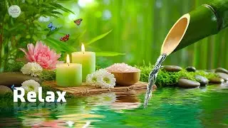 Soothing Spa Piano Music 🌿 Relaxing Sleep Music & Nature Sounds, Bamboo Water Fountain, Calm Music