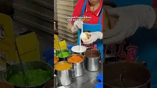 99. Coal Fire Toasted Custard Buns with Colorful Fillings at Yaowarat Bangkok Night Market