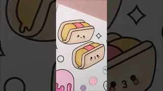 Color with me - cute kawaii food #kawaii #fyp