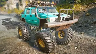 This Lifted Hummer Is An Absolute NIGHTMARE In The Mud! - Snowrunner Mods