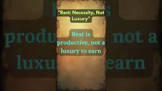 Rest Necessity, Not Luxury #lifelesson #quotesaboutlife #inspiration #quotes #motivation