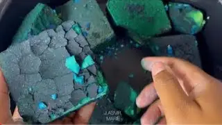 Soft Dusty Dyed Green Block BSN Gym Chalk Compilation @J.asmrMarie