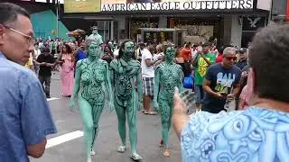 BODY painting : clap your hands New York city Aart with body।। #bodypainting