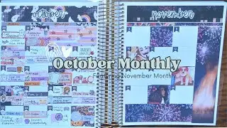 October Monthly Ft. November - #hwd #planner #planwithme