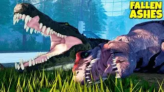 NOVO DEINOSUCHUS VS. TODOS OS APEX DE FALLEN ASHES! | ROBLOX