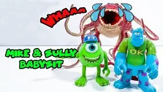 Monsters Inc  Mike and Sully babysit a hungry monster   Toy Sync