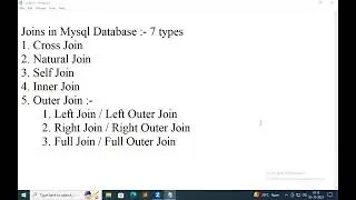 LECTURE 9: JOINS AND ITS TYPE IN SQL || HINDI