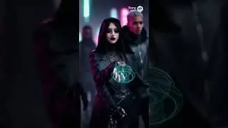 Dark City Vibes in Black #goth #streetstyle #neonlights
