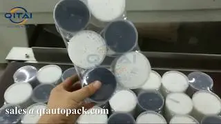 Cotton bud auto accumulating and shrink wrapping packing machine