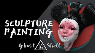 Painting a sculpture - a Geisha from Ghost in the Shell