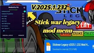 Stick War legacy Mod Apk v2025.1.232 2026/MOD MENU/Unlock All Skins &Unlimited Gems Gold