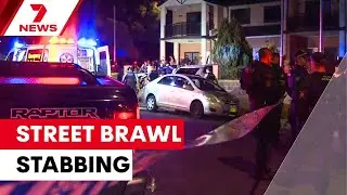 Amateur boxer stabbed during wild street brawl at Greenacre in Sydney&rsquo;s west | 7NEWS