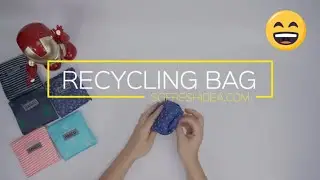 Reusable Recycling Shopping Bag - Rip Proof Machine Washable - Folding Instructions - SGFreshIdea
