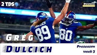 Greg Dulcich Highlights | Preseason Week 3 | NYG vs NE | ALL TOUCHES