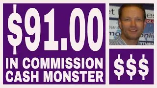 The Cash Monster Review - $91.00 In Commissions - Earn 100% Passive Commissions.