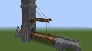 How to Build a Working Drawbridge//Lava Trap//Basic Redstone Tricks. RedStone for Beginners.