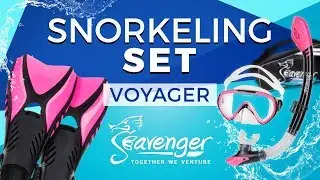Seavenger Voyager Advanced Snorkeling Combo: Mask, Fins, Snorkel & Gear Bag