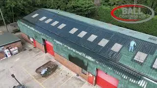 Industrial unit renovations painting with Ball Coatings Ltd U.K