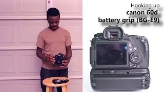 How to install a battery grip BG-E9 on a Canon 60d