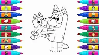 Bluey Coloring Fun | Easy Drawing for Kids 🐶