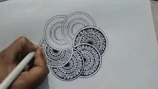 3D Mandala art in circle/simple and quick 