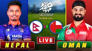 Nepal vs Oman Score & Audio Commentary, Super Six, T20 World Cup Asia & Eap Qualifier