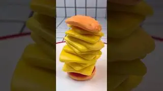 Сытный большой чизбургер 🧀🍔 Мармеладные конфеты ASMR Food Mukbang