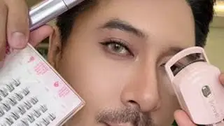 新手眼妆三部曲之第三步（夹、刷、贴睫毛#新手化妆教程 #假睫毛贴法 #睫毛怎么刷好看 #