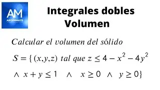 aplicaciones de la integral doble, volumen