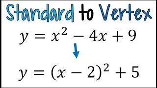 How to Convert a Quadratic Equation from Standard Form to Vertex Form