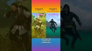 Assassin's Creed Shadows vs Assassin's Creed Valhalla - Underwater Animation Comparison