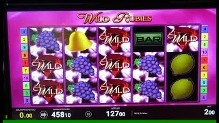 Wild Rubies Spannendes Risikospiel am Automat auf 2&euro; Einsatz! Mit Spitzengewinn! Bally Wulff