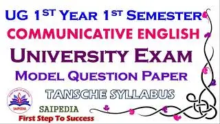 Communicative English Model Question Paper - Answers for Internal Exam Model Question paper