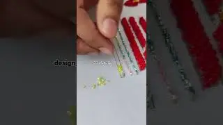 cut beads loading stitch | aari work for beginners #shorts #aari #shortsvideo #aariwork  #begginers