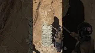 How to cutting rebar in pile head  #concreting #constructionproject #excavator