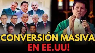 12 PROTESTANTES REGRESAN a la IGLESIA tras escuchar al PADRE LUIS TORO en EE.UU
