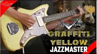 Fender Custom Shop Jazzmaster Graffiti Yellow over Oxblood