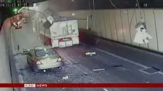 WHY DID A TRUCK SMASH INTO A TUNNEL ROOF ? BBC NEWS