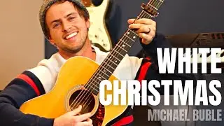 White Christmas Michael Buble ft Shania Twain Guitar Tutorial + Lesson