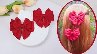 Upcycle and Adorn: Patchwork Pigtail Bows | How to Make Small Hair Bow | Toddler Hair Bow Tutorial